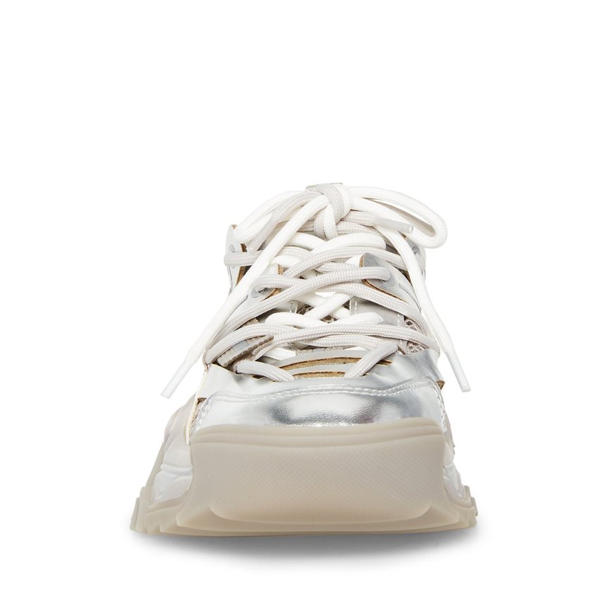 Zapatillas Steve Madden Power Mujer Plateadas | ES OR0321